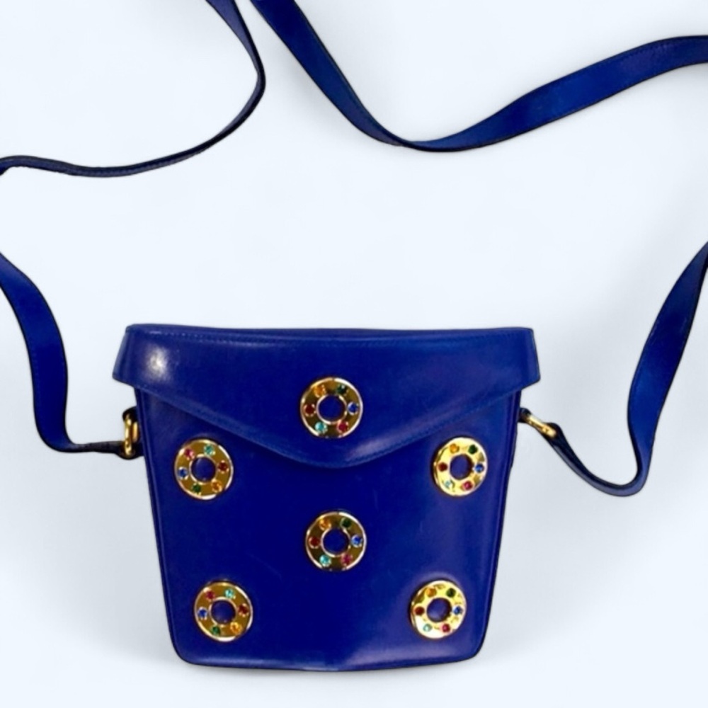 Vintage Escada Leather Purse w/ Jewels